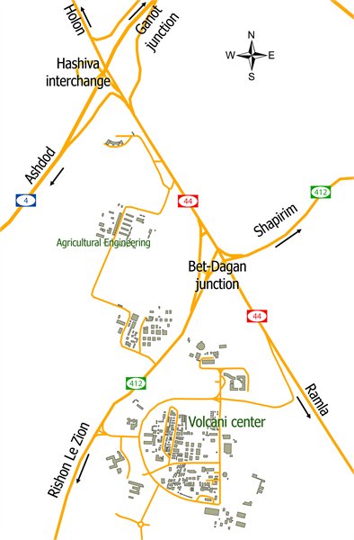 routes to Volcani Center