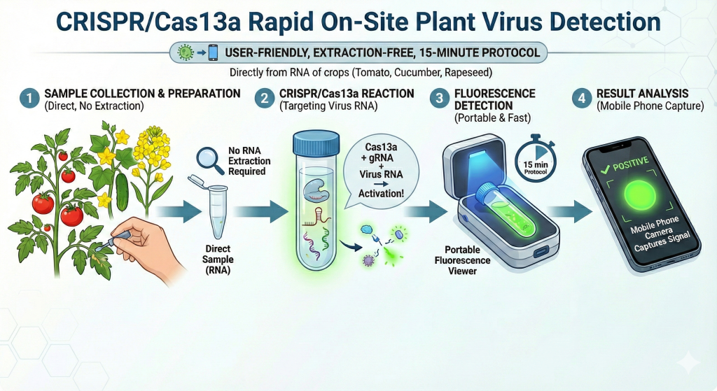 15 minutes, one cell phone and genetic technology - save your cucumber, tomato, and turnip from viruses! 📸🧬