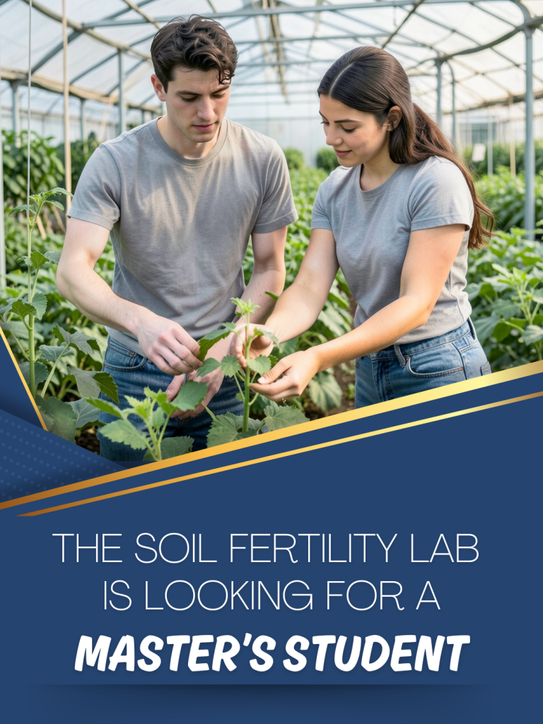 The Soil Fertility Lab is seeking a Master's student