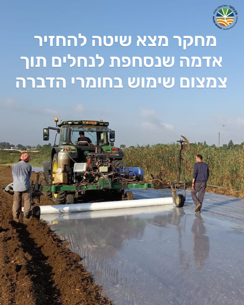 מחקר חדש מצא שיטה להחזיר אדמה שנסחפת לנחלים תוך צמצום שימוש בחומרי הדברה 